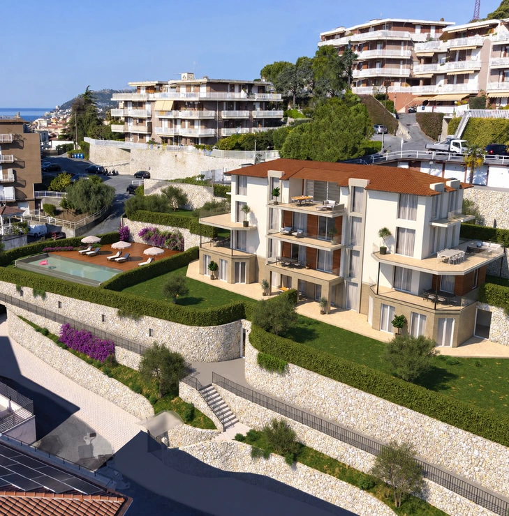 Render di progetto — Villa Fortunata, 1