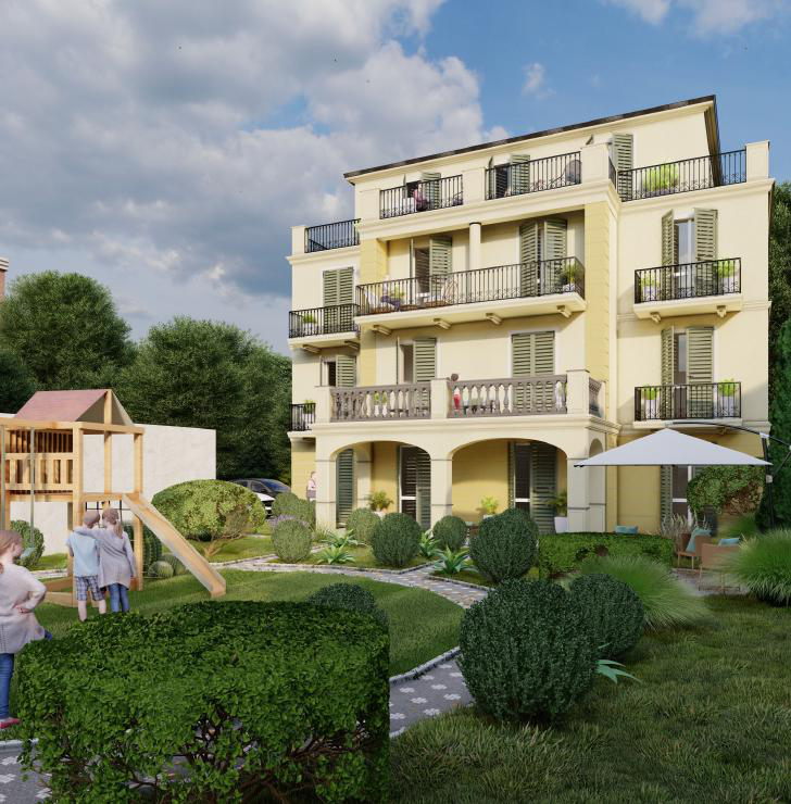 Render di progetto — Villa Nouveau, 1